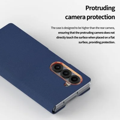 Cover Samsung Z Fold 6 Bonnet Diary Flip Case Araree - Blue
